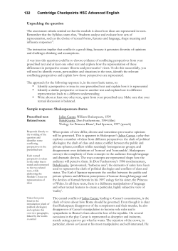 Cambridge Checkpoints HSC Advanced English 132 Unpacking the