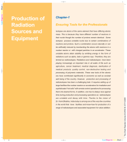 Production of Radiation source and equipment