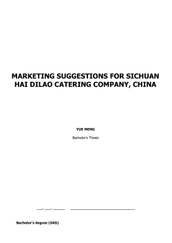 marketing suggestions for sichuan hai dilao catering