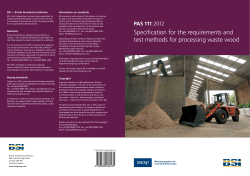 Specification for the requirements and test methods for processing