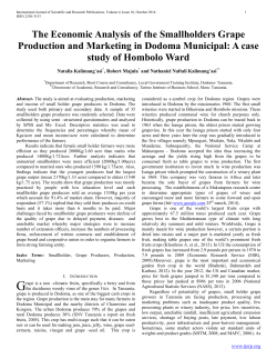The Economic Analysis of the Smallholders Grape Production and