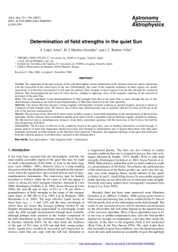 Determination of field strengths in the quiet Sun