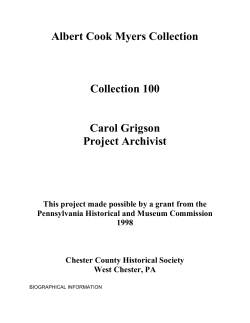 biographical information - Chester County Historical Society
