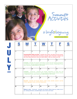 JULY - A Bright Beginning