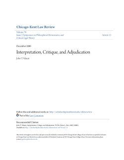 Interpretation, Critique, and Adjudication