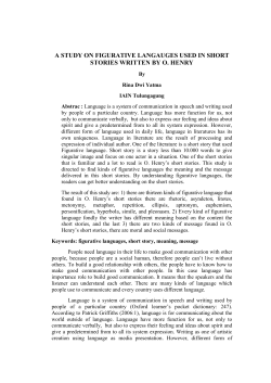 A STUDY ON FIGURATIVE LANGAUGES USED IN SHORT