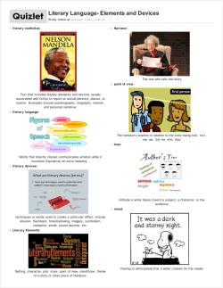 Print &rsaquo; Literary Language- Elements and Devices | Quizlet