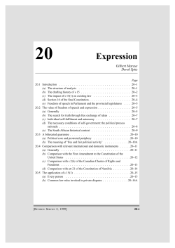 Expression - Centre for Human Rights, University of Pretoria