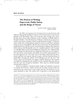 The Demon of Writing: Paperwork, Public Safety, and the Reign of