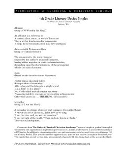 4th Grade Literary Device Jingles