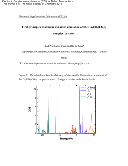 First-principles molecular dynamic simulation of the Ca2UO2(CO3)3