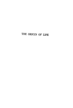 the origin of life