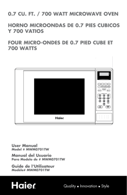 0.7 cu. ft. / 700 watt microwave oven horno microondas de