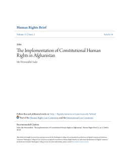 The Implementation of Constitutional Human Rights in Afghanistan