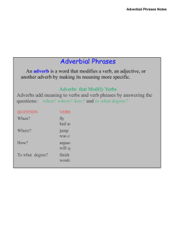 Adverbial Phrases
