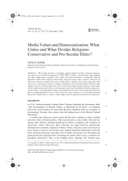 Media Values and Democratization: What Unites