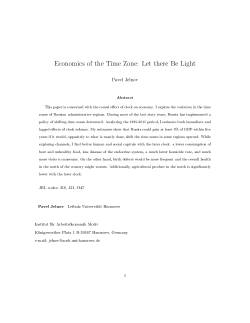 Economics of the Time Zone: Let there Be Light