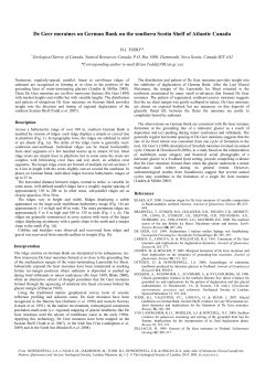 De Geer moraines on German Bank on the southern Scotia Shelf of