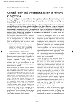 General Per&oacute;n and the nationalisation of railways