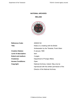 NATIONAL ARCHIVES IRELAND Reference Code: 2000/6/144 Title