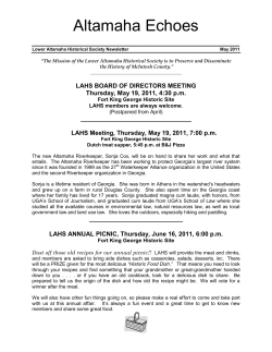 May - Lower Altamaha Historical Society