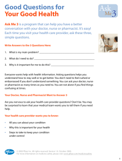Good Questions for Your Good Health