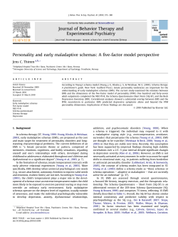 Personality and early maladaptive schemas: A five-factor