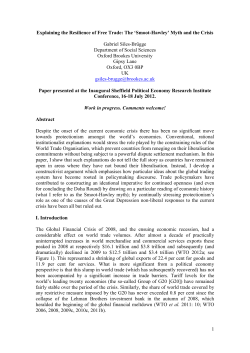 Smoot-Hawley myth - Sheffield Political Economy Research Institute