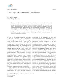The Logic of Summative Confidence