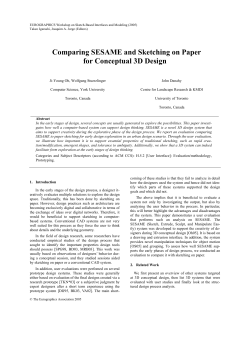 Comparing SESAME and Sketching on Paper for Conceptual 3D