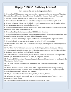 Happy "100th" Birthday Arizona!