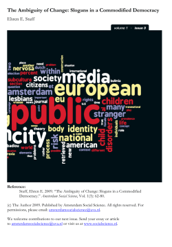 The Ambiguity of Change: Slogans in a Commodified Democracy