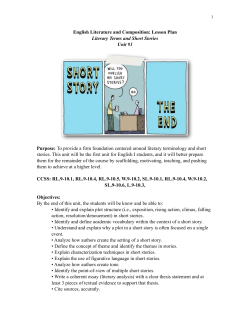 Literary Element and Short Stories