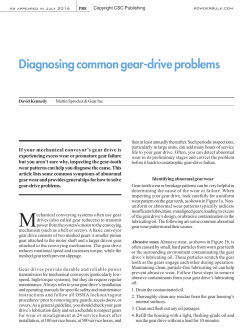 Diagnosing common gear-drive problems