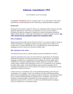 Johnson Amendment 1954