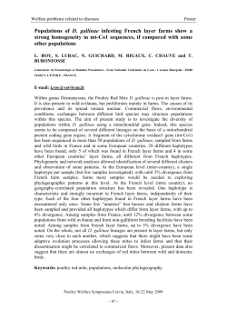 Populations of D. gallinae infesting French layer farms show a