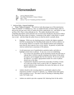 Magazine Style Checklist - American Bar Association