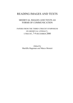 reading images and texts - Center for Medieval and Renaissance