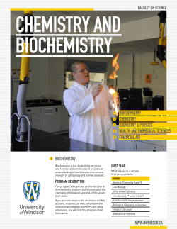 Chemistry - University of Windsor
