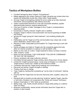 Tactics of Workplace Bullies