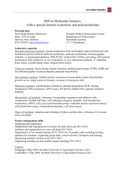 PhD in Molecular Genetics -with a special interest in proteins and