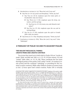 a theology of psalm 104 and its adjacent psalms