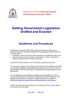 Getting Government Legislation Drafted and Enacted