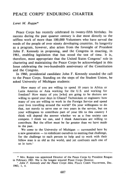 Peace Corps` Enduring Charter - Digital Commons @ Georgia Law