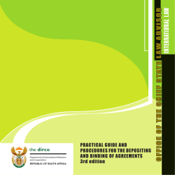 Practical Guide and Procedures for the Binding of Agreements