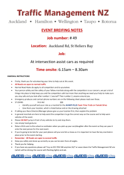 EVENT BREIFING NOTES Job number: # 49 Job: At intersection