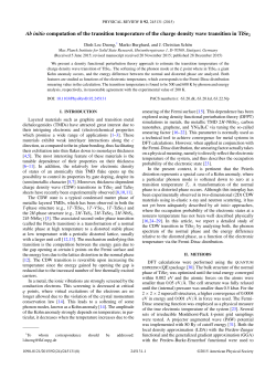 Ab initio computation of the transition temperature of the charge