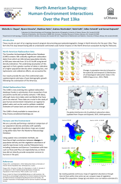 North American Subgroup: Human-Environment Interactions Over