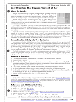Just Breathe: The Oxygen Content of Air