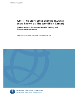GIFT: The Story Since Leaving ICLARM (now known as The